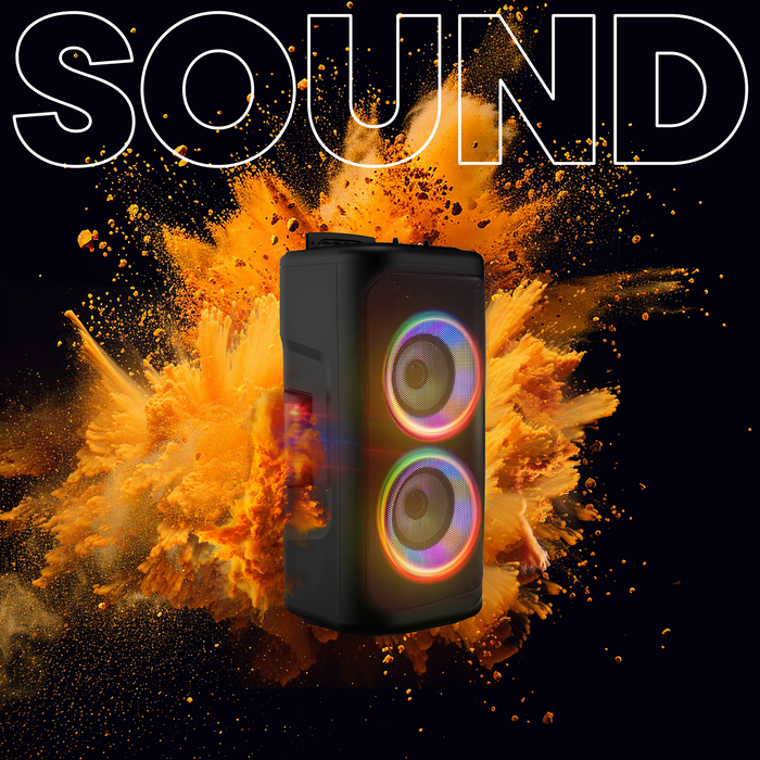 Denver Bluetooth Speaker Party Box - Discolichten - Partybox - Incl. Microfoon - Micro SD / USB / AUX - TSP353