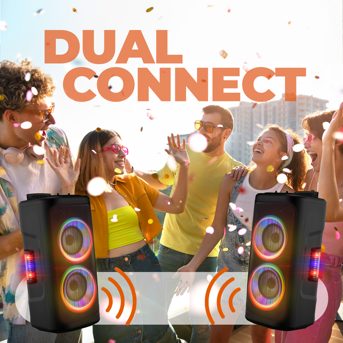 Denver Bluetooth Speaker Party Box - Discolichten - Partybox - Incl. Microfoon - Micro SD / USB / AUX - TSP353