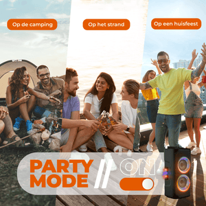 Denver Bluetooth Speaker Party Box - Discolichten - Partybox - Incl. Microfoon - Micro SD / USB / AUX - TSP353 - Denvershop