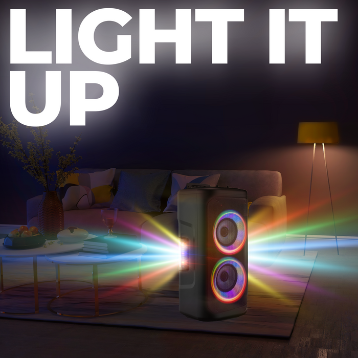 Denver Bluetooth Speaker Party Box - Discolichten - Partybox - Incl. Microfoon - Micro SD / USB / AUX - TSP353