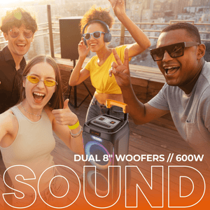 Denver Bluetooth Speaker Party Box - Discolichten - Partybox - Incl. Microfoon - Micro SD / USB / AUX - TSP456 - Denvershop