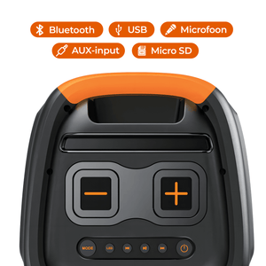 Denver Bluetooth Speaker Party Box - Discolichten - Partybox - Incl. Microfoon - Micro SD / USB / AUX - TSP456 - Denvershop
