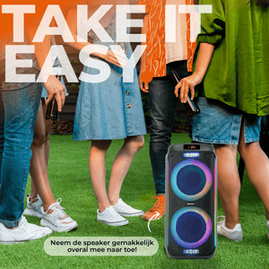 Denver Bluetooth Speaker Party Box - Discolichten - Partybox - Incl. Microfoon - Micro SD / USB / AUX - TSP456 - Denvershop