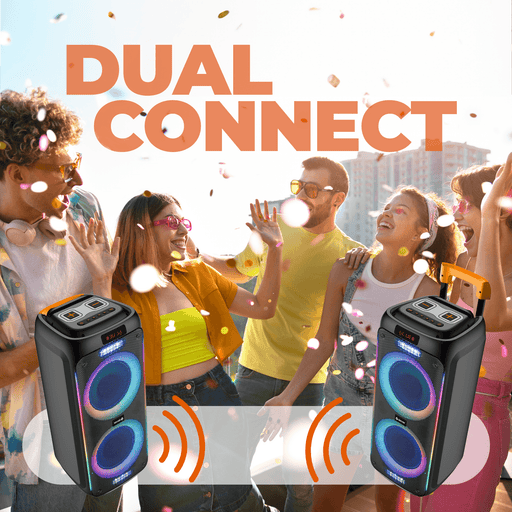 Denver Bluetooth Speaker Party Box - Discolichten - Partybox - Incl. Microfoon - Micro SD / USB / AUX - TSP456 - Denvershop
