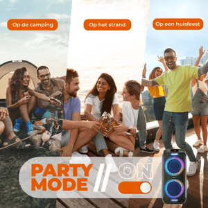Denver Bluetooth Speaker Party Box - Discolichten - Partybox - Incl. Microfoon - Micro SD / USB / AUX - TSP456 - Denvershop