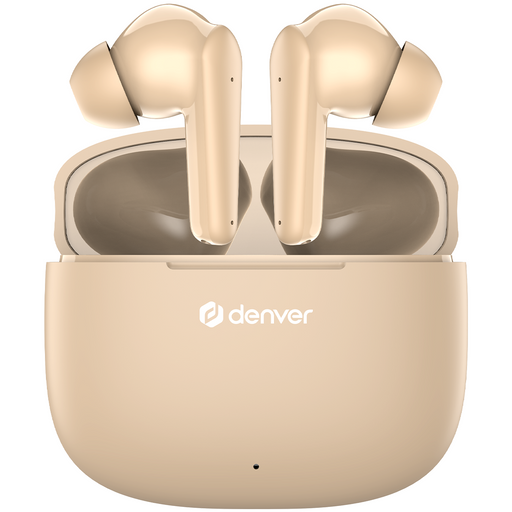 [Beige] - Denver Earbuds - Lichtgewicht Oordopjes - 6 uur luisteren - Bluetooth 5.3 - TWE48 - Denvershop