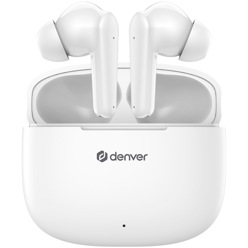 [Wit] - Denver Earbuds - Lichtgewicht Oordopjes - 6 uur luisteren - Bluetooth 5.3 - TWE48 - Denvershop