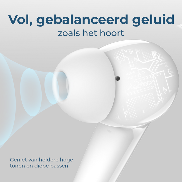 Denver Earbuds - Lichtgewicht Oordopjes - 6 uur luisteren - Bluetooth 5.3 - TWE48