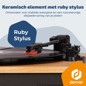 Denver Platenspeler - Ingebouwde speakers - Retro - Auto stop - VPB262