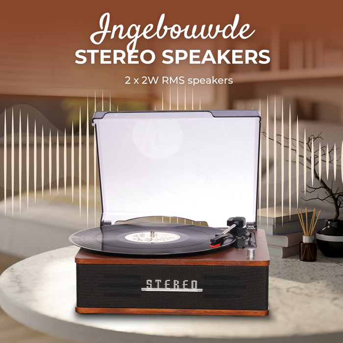 Denver Platenspeler - Ingebouwde speakers - Retro - Auto stop - VPB262