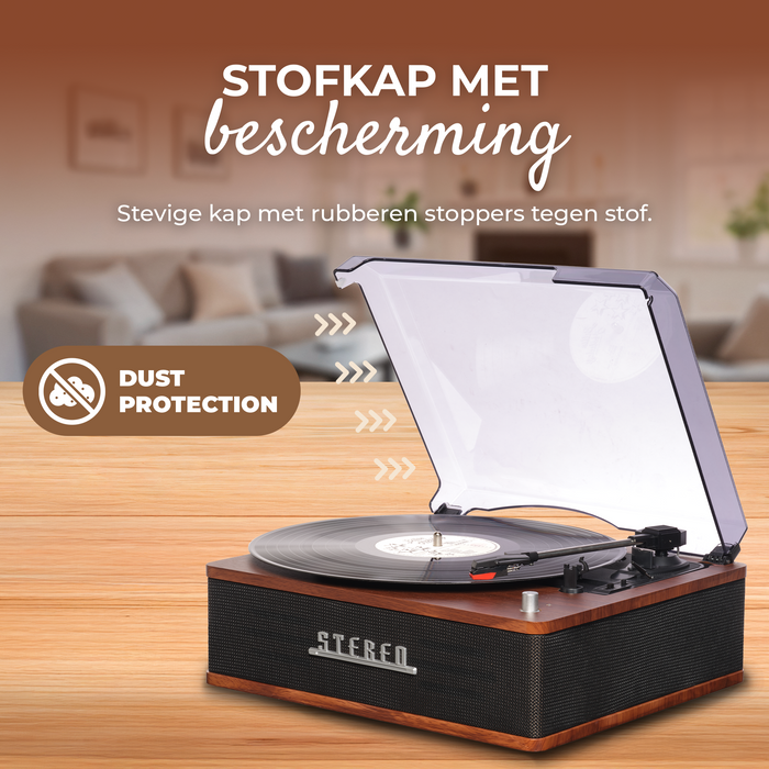 Denver Platenspeler - Ingebouwde speakers - Retro - Auto stop - VPB262