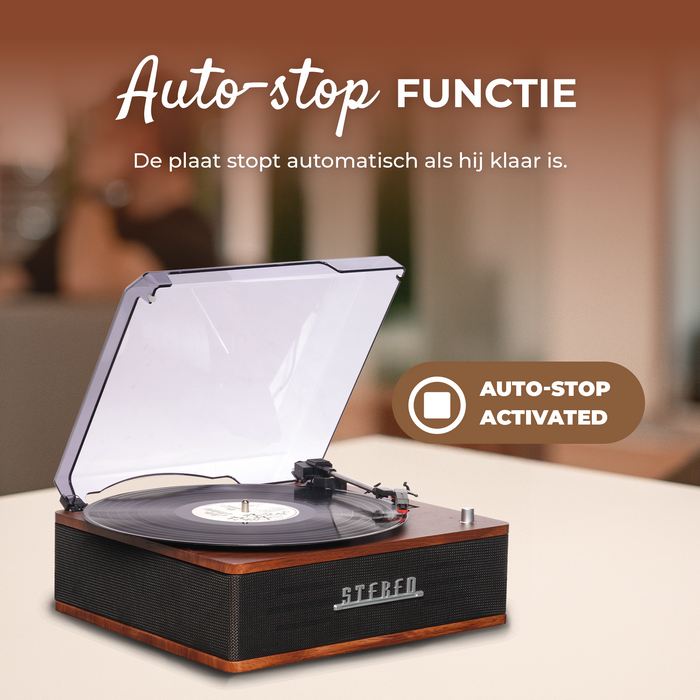 Denver Platenspeler - Ingebouwde speakers - Retro - Auto stop - VPB262