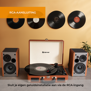 Denver Platenspeler - Ingebouwde Speakers - Incl. PC Software - Auto-stop - Retro - VPL120