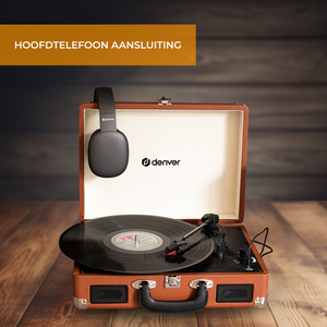 Denver Platenspeler - Ingebouwde Speakers - Incl. PC Software - Auto-stop - Retro - VPL120