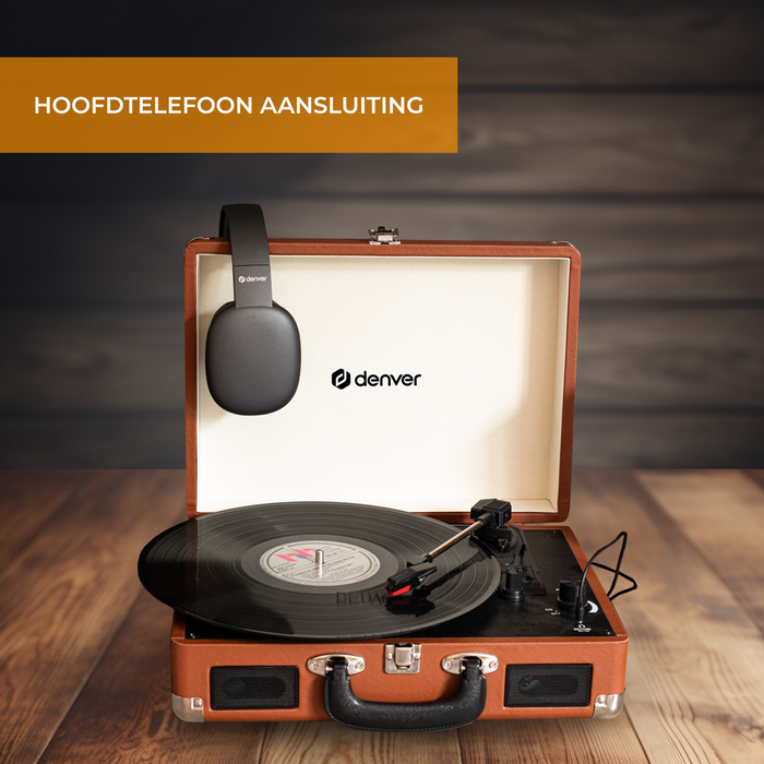 Denver Platenspeler - Ingebouwde Speakers - Incl. PC Software - Auto-stop - Retro - VPL120