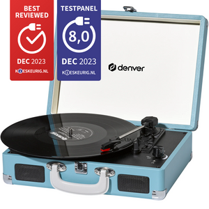 Denver Platenspeler - Ingebouwde Speakers - Incl. PC Software - Auto-stop - Retro - VPL120