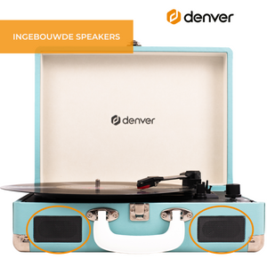 Denver Platenspeler - Ingebouwde Speakers - Incl. PC Software - Auto-stop - Retro - VPL120