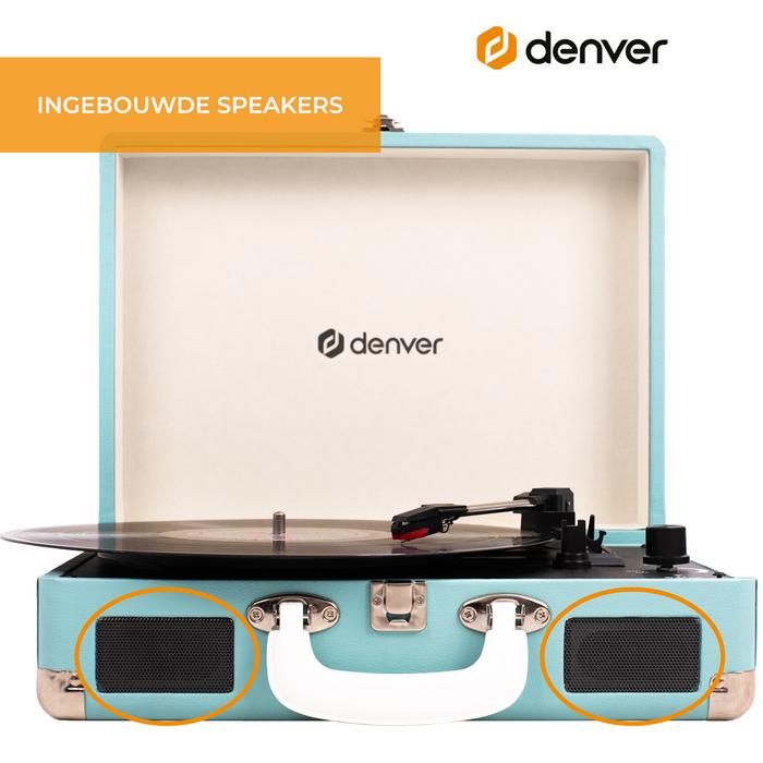 Denver Platenspeler - Ingebouwde Speakers - Incl. PC Software - Auto-stop - Retro - VPL120