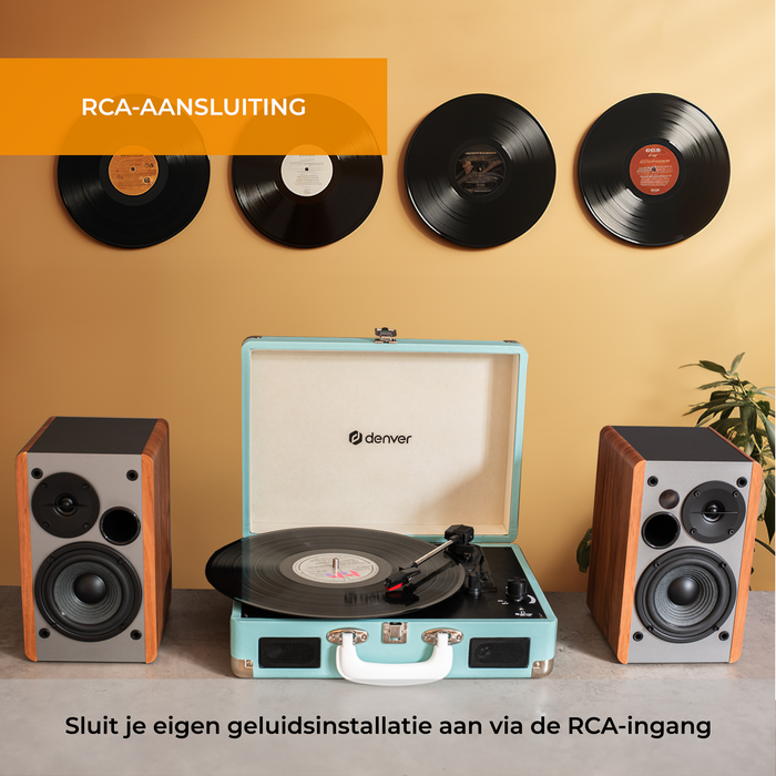 Denver Platenspeler - Ingebouwde Speakers - Incl. PC Software - Auto-stop - Retro - VPL120