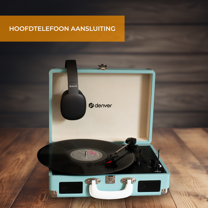 Denver Platenspeler - Ingebouwde Speakers - Incl. PC Software - Auto-stop - Retro - VPL120
