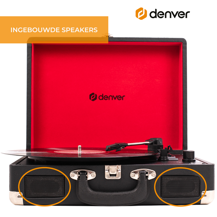 Denver Platenspeler - Ingebouwde Speakers - Incl. PC Software - Auto-stop - Retro - VPL120