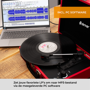 Denver Platenspeler - Ingebouwde Speakers - Incl. PC Software - Auto-stop - Retro - VPL120