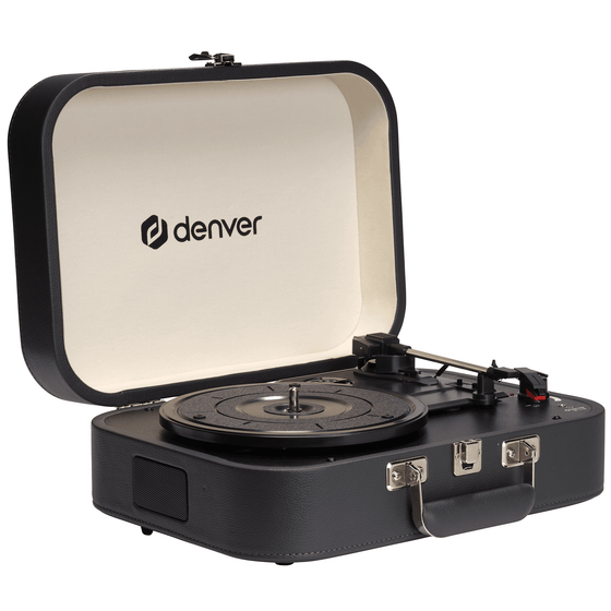 [Darkgrey] - Denver Platenspeler - Ingebouwde Speakers en Versterker - Incl. PC Software - Auto-stop - Retro - VPL130 - Denvershop