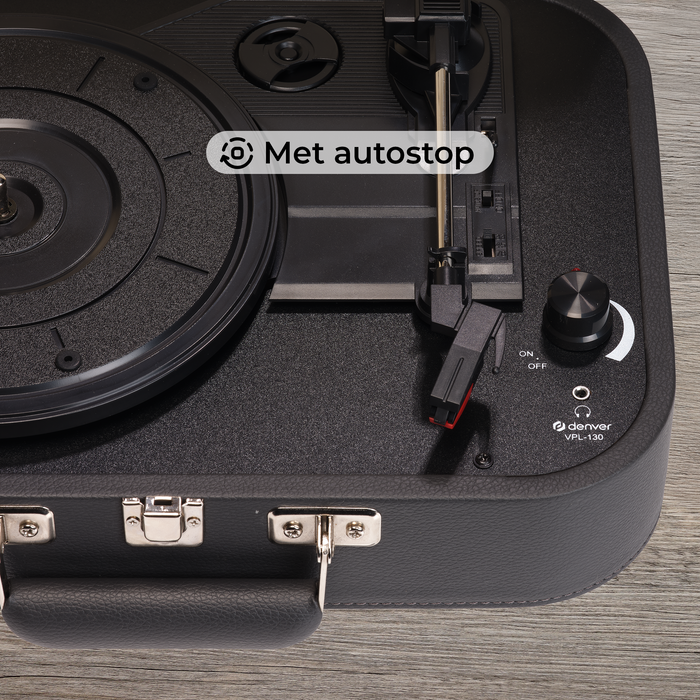 Denver Platenspeler - Ingebouwde Speakers en Versterker - Incl. PC Software - Auto-stop - Retro - VPL130