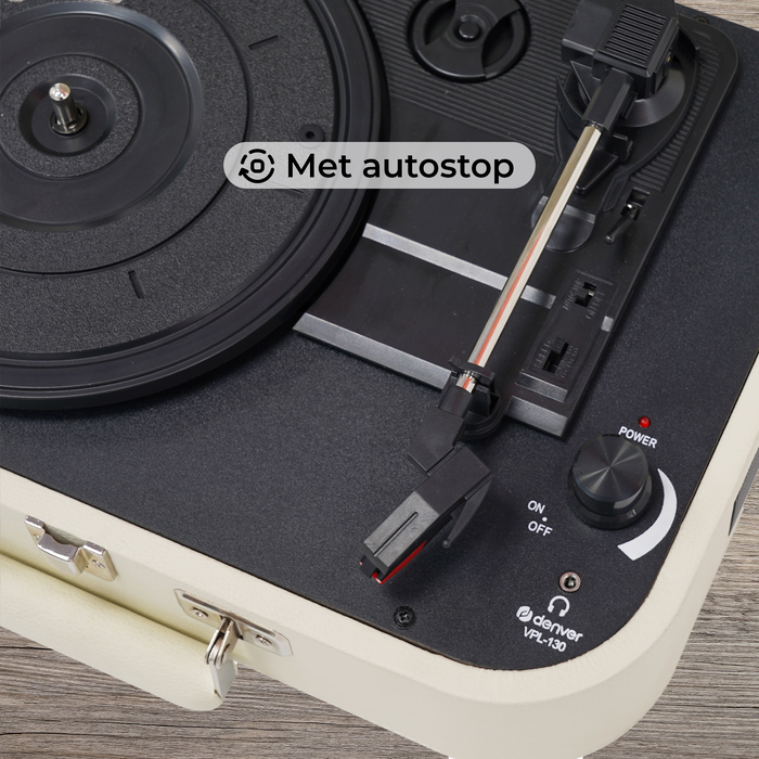 Denver Platenspeler - Ingebouwde Speakers en Versterker - Incl. PC Software - Auto-stop - Retro - VPL130