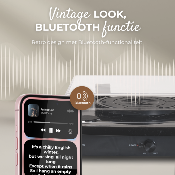 Denver Platenspeler Dual Bluetooth - Ingebouwde Speakers - USB - Retro - VPL230