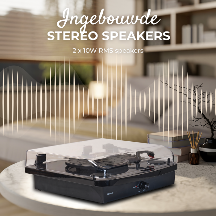 Denver Platenspeler Dual Bluetooth - Ingebouwde Speakers - USB - Retro - VPL230