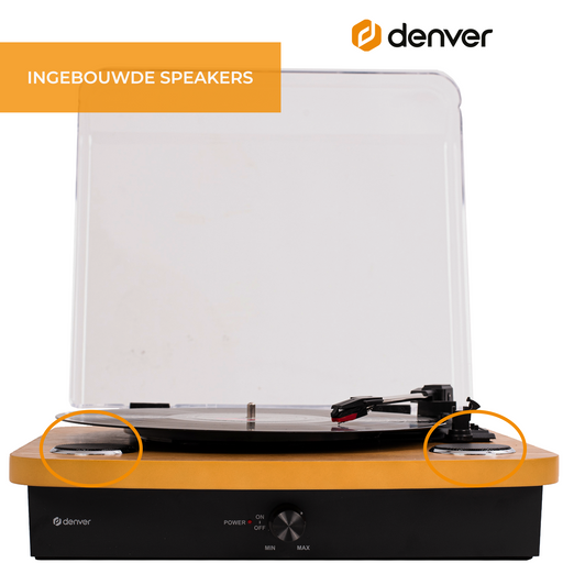 Denver Platenspeler Dual Bluetooth - Ingebouwde Speakers - USB - Retro - VPL230