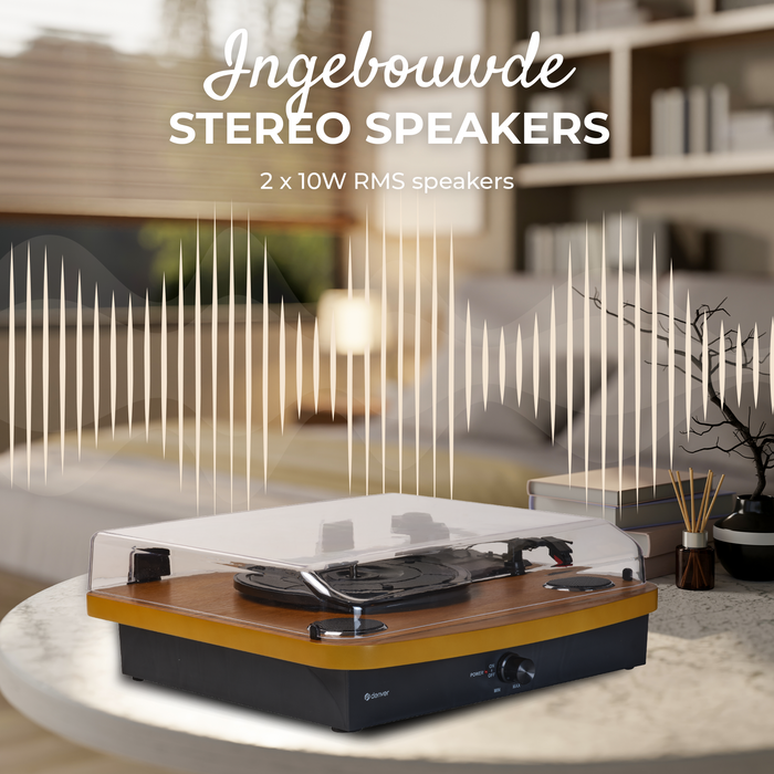Denver Platenspeler Dual Bluetooth - Ingebouwde Speakers - USB - Retro - VPL230
