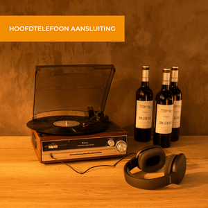 Denver Retro platenspeler - Ingebouwde Speakers - FM Radio - Auto-stop Functie - AUX - Phono - VPR190 - Denvershop