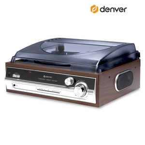 Denver Retro platenspeler - Ingebouwde Speakers - FM Radio - Auto-stop Functie - AUX - Phono - VPR190 - Denvershop