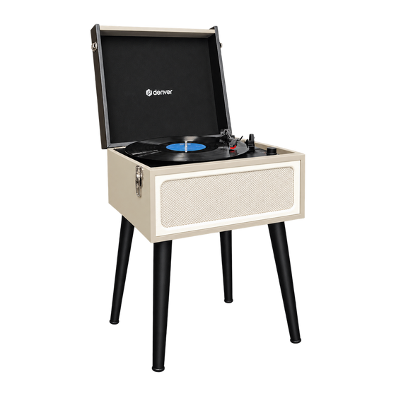 Denver Platenspeler Bluetooth - Ingebouwde Speakers - FM Radio - Auto-stop - Retro - VPR250