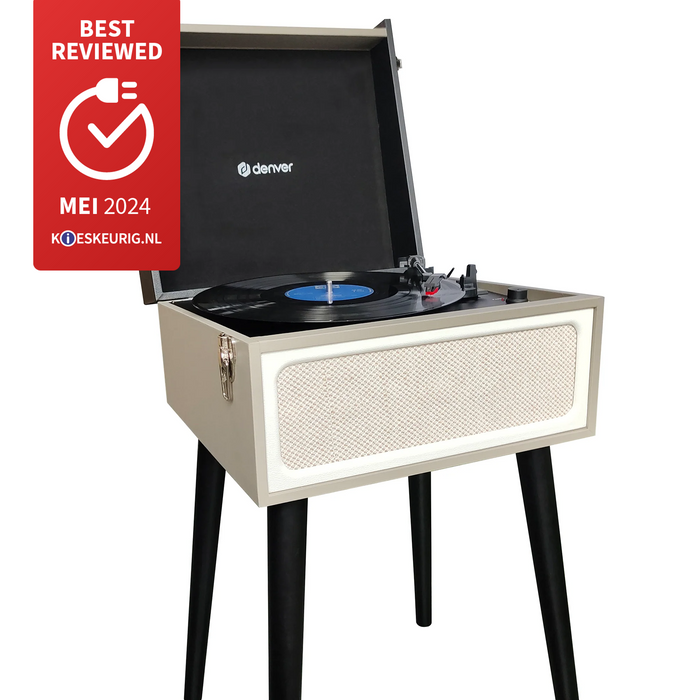 Denver Platenspeler Bluetooth - Ingebouwde Speakers - FM Radio - Auto-stop - Retro - VPR250