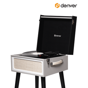 Denver Platenspeler Bluetooth - Ingebouwde Speakers - FM Radio - Auto-stop - Retro - VPR250 - Denvershop