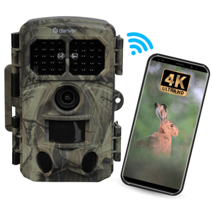 Denver Wildcamera met Nachtzicht en WiFi - 4K Ultra HD - 48MP - WiFi - TrailCam GO app - LCD Scherm - Waterdicht - WCT8026 - Denvershop