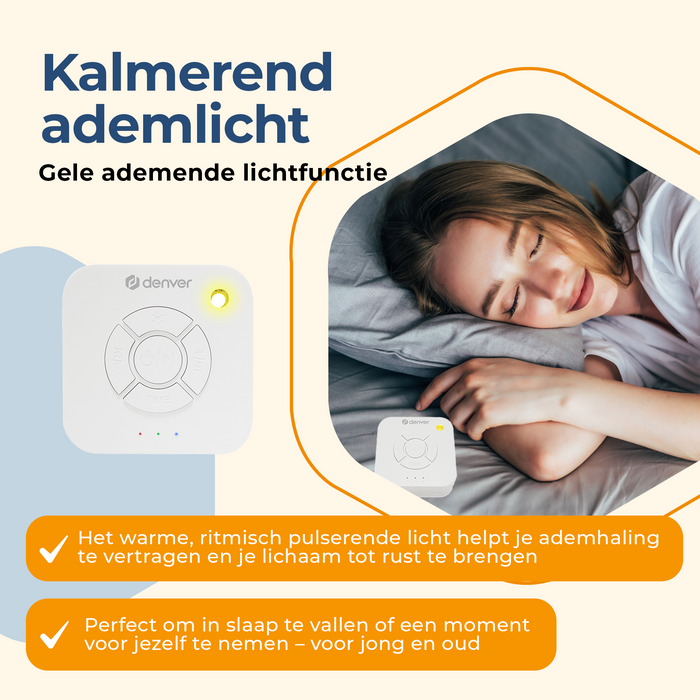 Denver White Noise Machine Baby - Volwassenen - Ademend licht - Witte Ruis Machine - WN93