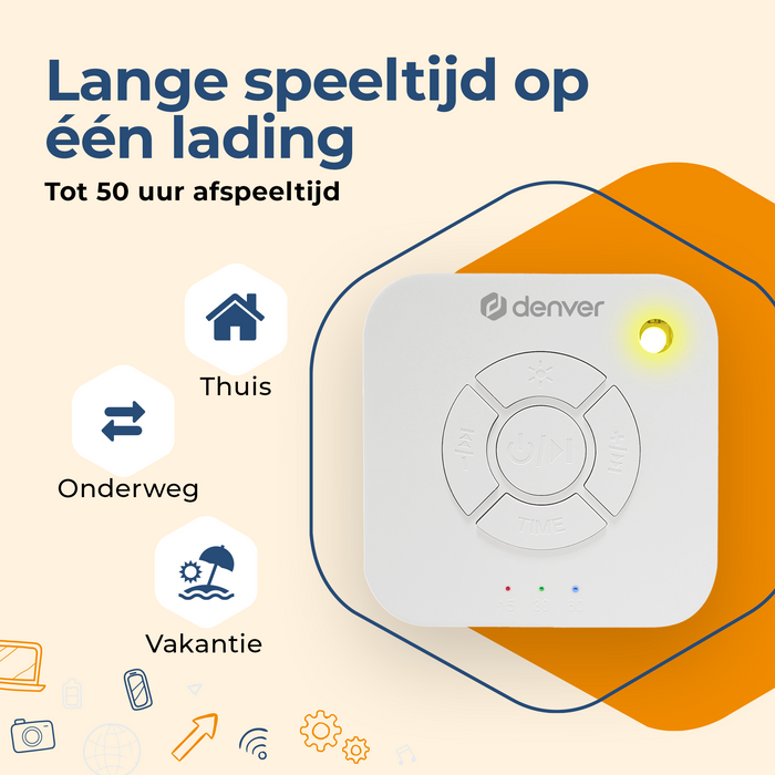 Denver White Noise Machine Baby - Volwassenen - Ademend licht - Witte Ruis Machine - WN93