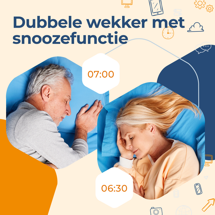 Denver Wake Up Light - FM Wekkerradio - Snooze - Lichtwekker - White Noise - CRL342