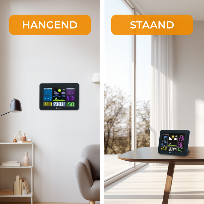 Denver Weerstation binnen en buiten - Draadloos Weerstation met Buitensensor - Radiogestuurde Tijd - WS540