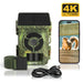 Denver Wildcamera met Nachtzicht en WiFi - 4K Ultra HD - 48mp - WiFi - Trailcam Go app - LCD scherm - Zonne-energie - WSW8120