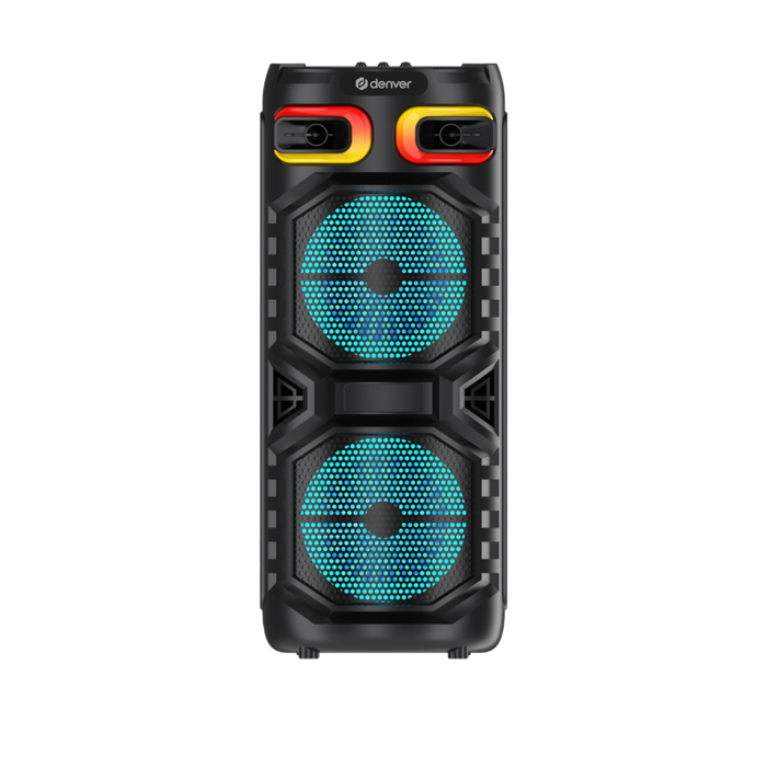 Denver Bluetooth Speaker Party Box - Discolichten - Partybox - Incl. Afstandsbediening - Microfoon Aansluiting - Micro SD / USB / AUX - BPS355