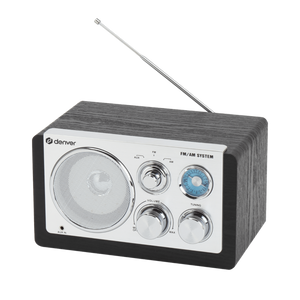 Denver radio retro · FM, AM, batterij of netstroom
