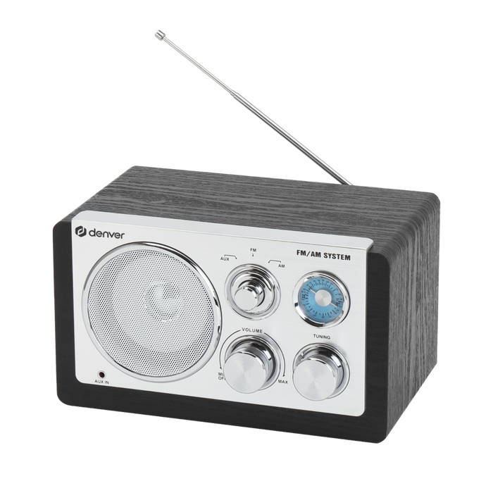 Denver radio retro · FM, AM, batterij of netstroom