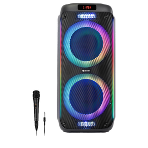 Denver Bluetooth Speaker Party Box - Discolichten - Partybox - Incl. Microfoon - Micro SD / USB / AUX - TSP456