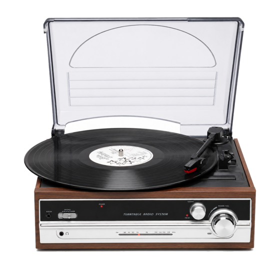 Denver Retro platenspeler - Ingebouwde Speakers - FM Radio - Auto-stop Functie - AUX - Phono - VPR190