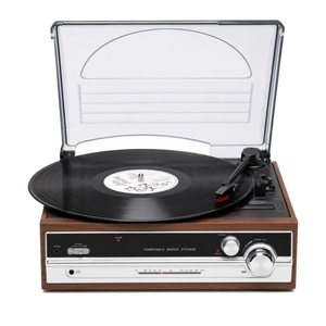Denver Retro platenspeler - Ingebouwde Speakers - FM Radio - Auto-stop Functie - AUX - Phono - VPR190